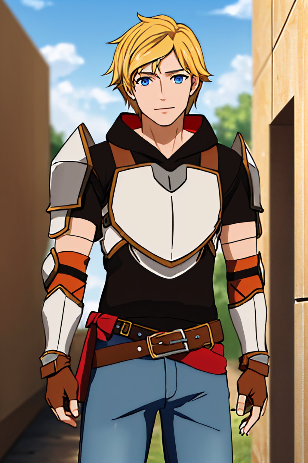 00001-4019154160-(masterpiece, best quality_1.2), , cowboy shot, solo, male focus, 1boy, rwbyjaune, slight smile, looking at viewer, hoodie, armo.jpg